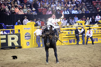 NFR RD ONE (840) Bareback, Franks Cole, Midnight Kid, HiLo Rodeo