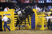 NFR RD ONE (825) Bareback, Franks Cole, Midnight Kid, HiLo Rodeo
