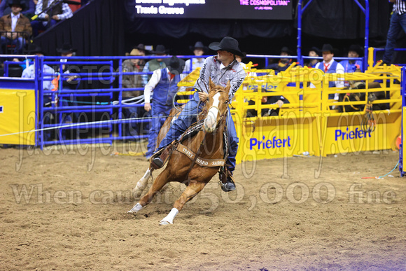 NFR RD Eight (1416) Team Roping, Dustin Egusquiza, Travis Graves