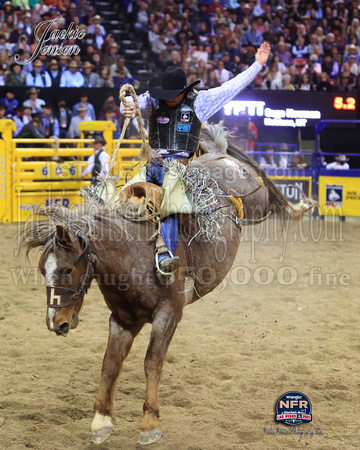 NFR RD ONE (2970) Saddle Bronc , Sage Newman, Rodeo Drive, Harper and Morgan web