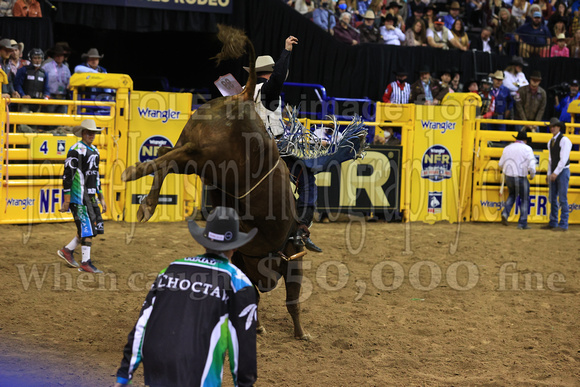 NFR RD Two (4832) Bull Riding , Clayton Sellars, A-Team, Universal