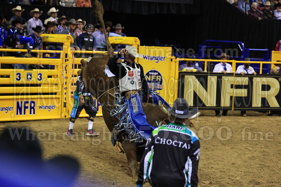 NFR RD Two (4835) Bull Riding , Clayton Sellars, A-Team, Universal