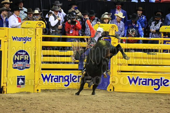 NFR RD ONE (5770) Bull Riding , Shane Proctor, Gangster, Western