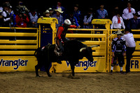 NFR RD ONE (5781) Bull Riding , Shane Proctor, Gangster, Western
