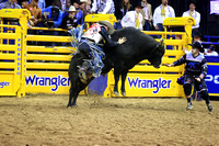 NFR RD Four (4066) Bull Riding, Clayton Sellars, Wicked Sensation, Rafter H