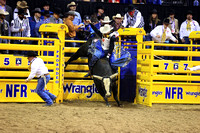 NFR RD Four (4081) Bull Riding, Clayton Sellars, Wicked Sensation, Rafter H