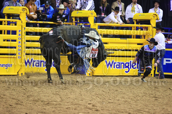 NFR RD Four (4073) Bull Riding, Clayton Sellars, Wicked Sensation, Rafter H