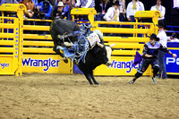 NFR RD Four (4069) Bull Riding, Clayton Sellars, Wicked Sensation, Rafter H