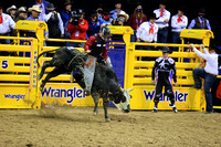 NFR RD ONE (5863) Bull Riding , Ruger Piva, Rico Suave, JC Kitaif