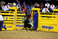 NFR RD ONE (5850) Bull Riding , Ruger Piva, Rico Suave, JC Kitaif