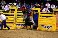 NFR RD ONE (5849) Bull Riding , Ruger Piva, Rico Suave, JC Kitaif