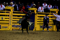 NFR RD ONE (5865) Bull Riding , Ruger Piva, Rico Suave, JC Kitaif