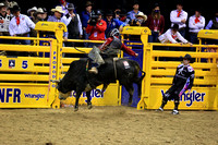 NFR RD ONE (5858) Bull Riding , Ruger Piva, Rico Suave, JC Kitaif