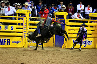 NFR RD ONE (5859) Bull Riding , Ruger Piva, Rico Suave, JC Kitaif