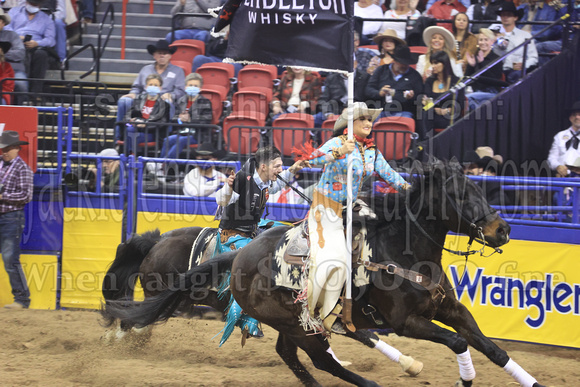 NFR RD ONE (1514) Bareback, Jess Pope, Victory Lap