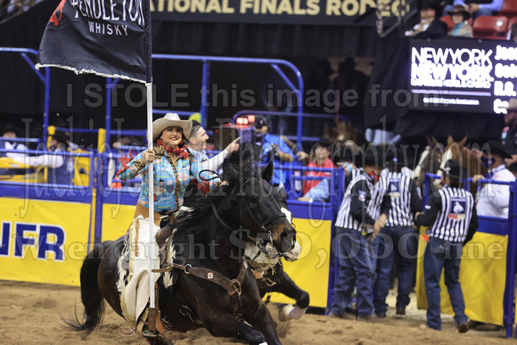 NFR RD ONE (1520) Bareback, Jess Pope, Victory Lap