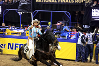 NFR RD ONE (1519) Bareback, Jess Pope, Victory Lap