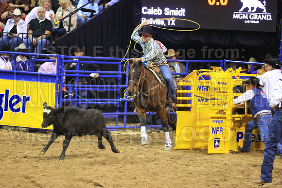 NFR RD Four (2535) Tie Down Roping, Caleb Smidt