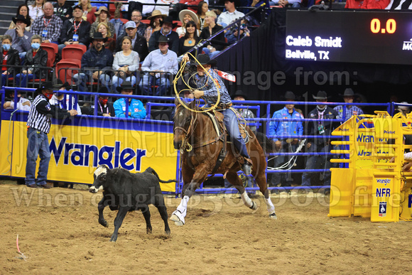 NFR RD ONE (4004) Tie Down Roping, Caleb Smidt