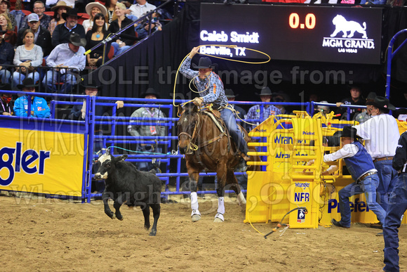 NFR RD ONE (4003) Tie Down Roping, Caleb Smidt