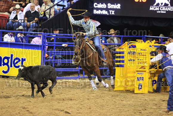 NFR RD Four (2534) Tie Down Roping, Caleb Smidt