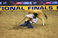 NFR RD Two (1179) Steer Wrestling , Riley Duvall