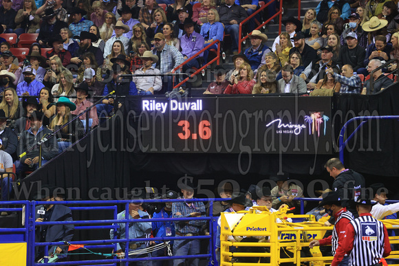 NFR RD Two (1170) Steer Wrestling , Riley Duvall