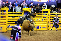 NFR RD ONE (6684) Bull Riding , Sage Kimzey, Grand Slam, Brookman