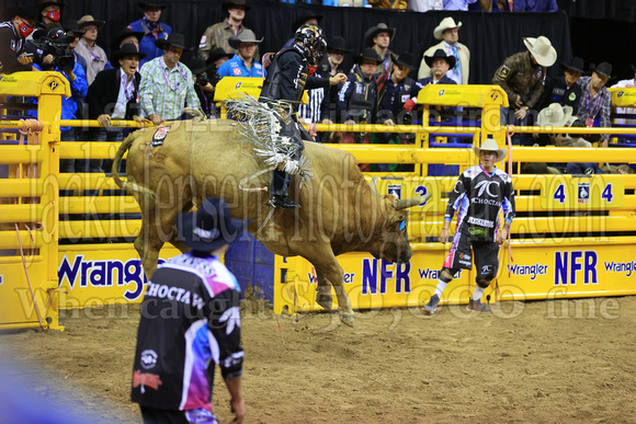 NFR RD ONE (6687) Bull Riding , Sage Kimzey, Grand Slam, Brookman