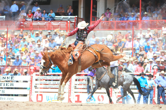 Chey Friday (2742) Brody Cress, 88.5 points on Three Hills Rodeo's Final Feather