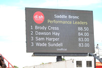 Chey Friday (2993) Brody Cress, 88.5 points on Three Hills Rodeo's Final Feather