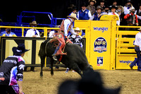 NFR RD ONE (5495) Bull Riding , Roscoe Jarboe, Black Kat, Rosser