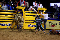 NFR RD Two (4501) Bull Riding , Dustin Boquet, Tucker, Three Hills