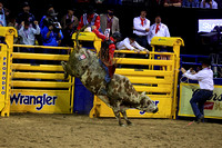 NFR RD Two (4516) Bull Riding , Dustin Boquet, Tucker, Three Hills