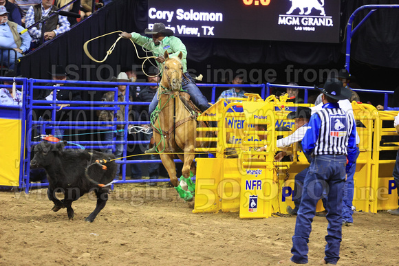 NFR RD Eight (3277) Tie Down Roping, Cory Solomon