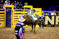 NFR RD ONE (5598) Bull Riding , Boudreaux Campbell, Space Unicorn, 4L and Diamond S