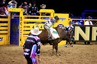 NFR RD ONE (5597) Bull Riding , Boudreaux Campbell, Space Unicorn, 4L and Diamond S