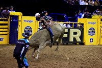 NFR RD Two (4076) Bull Riding , Shane Proctor, Big Poisen, Cowtown
