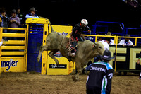 NFR RD Two (4087) Bull Riding , Shane Proctor, Big Poisen, Cowtown