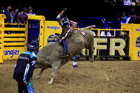 NFR RD Two (4071) Bull Riding , Shane Proctor, Big Poisen, Cowtown
