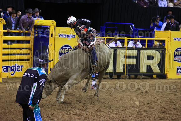 NFR RD Two (4072) Bull Riding , Shane Proctor, Big Poisen, Cowtown