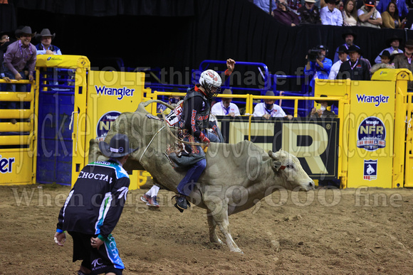 NFR RD Two (4077) Bull Riding , Shane Proctor, Big Poisen, Cowtown