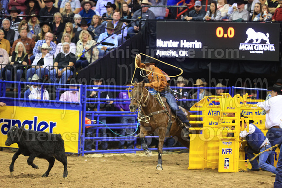 NFR RD Four (2732) Tie Down Roping, Hunter Herrin