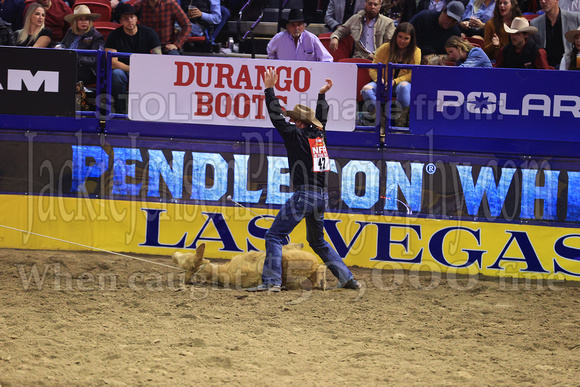 NFR RD Three (2982) Tie Down Roping , Hunter Herrin