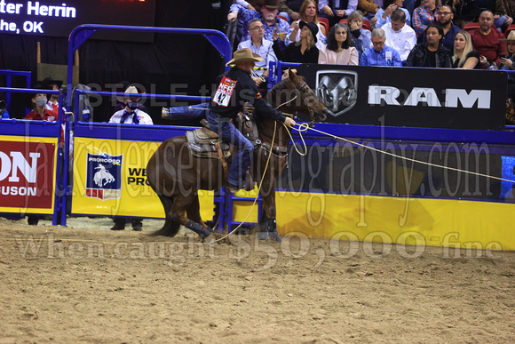 NFR RD Three (2997) Tie Down Roping , Hunter Herrin