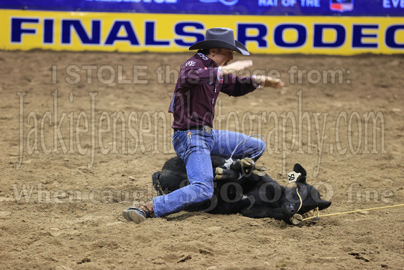 NFR RD Two (2909) Tie Down Roping , Tuf Cooper