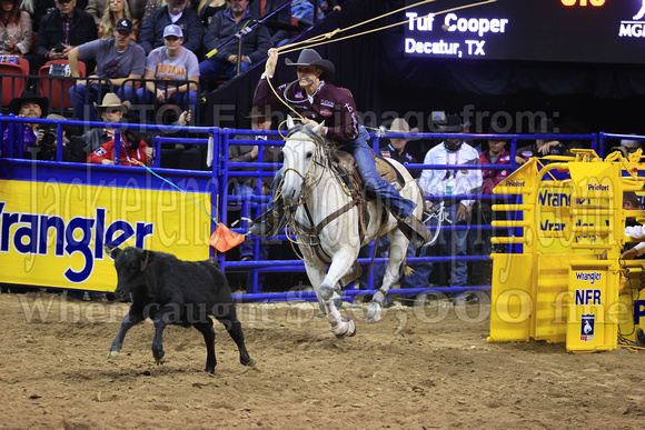 NFR RD Two (2929) Tie Down Roping , Tuf Cooper