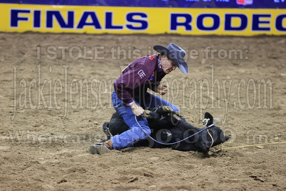 NFR RD Two (2910) Tie Down Roping , Tuf Cooper