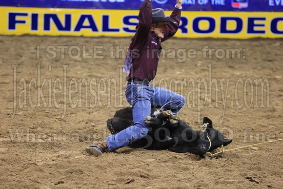 NFR RD Two (2908) Tie Down Roping , Tuf Cooper