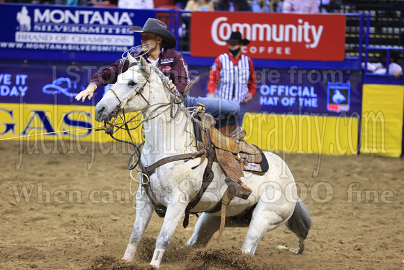 NFR RD Two (2921) Tie Down Roping , Tuf Cooper